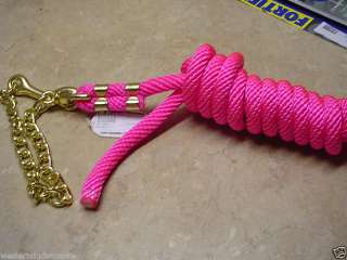 10 Poly Lead Rope Line Heavy Duty Chain Neon Hot Pink  