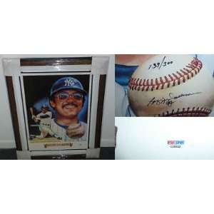 Reggie Jackson Framed Signed 18x24 Yankees Art PSA COA   Autographed 