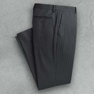 Marc Anthony Slim Fit Striped Wool Flat Front Suit Pants