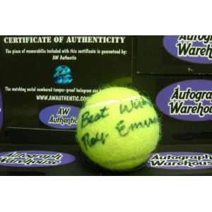 Roy Emerson Autographed Tennis Ball