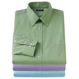 Croft and Barrow Fitted Solid Point Collar Dress Shirt