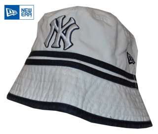 New Era   NY New York Yankees White Bucket Hat (BH640)  