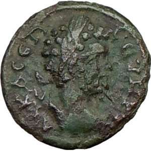 SEPTIMIUS SEVERUS Marcianopolis Ancient Rare Roman Coin ASCLEPIUS 