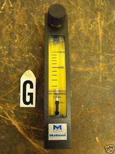 MATHESON MODEL A1 8L781 A138 FLOW METER 200 PSIG MAX  