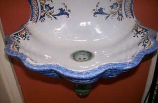 19th Century French Faience Lavatory Desvres France  