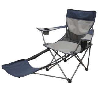 Deluxe Folding Arm Chair with Foot Rest  Camping Outdoor Beach Chair 