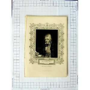   Antique Portrait C1790 C1890 Sir Walter Scott