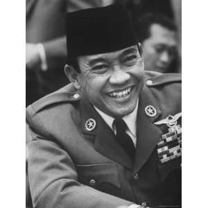  Sukarno of Indonesia During Belgrade Conference Stretched 