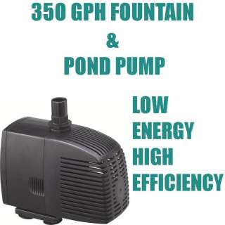 350 GPH Mag Drive Koi Pond Pump & Fountain Kit low Energy   Includes 3 