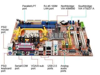 FOXCONN K8M890M2MB RS2H AM2 DDR2 SATA PCIE MOTHERBOARD  