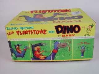 Marx Fred Flintstone on Dino Battery Operated Large Toy  