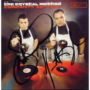  THE CRYSTAL METHOD Signed Autographed CD COVER UACC RD 