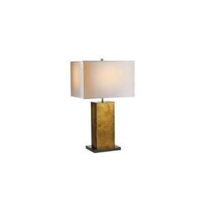 Thomas OBrien Tall Dixon Table Lamp in Hand Rubbed Antique Brass with 