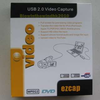 Ezcap USB 2.0 Video Capture Adapter for Win XP Vista 7  