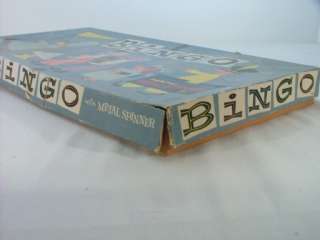 Pressman Bingo 1166 Wooden Pegs Metal Spinner Game 1166  