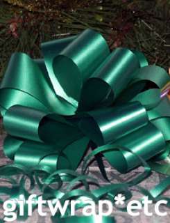   EMERALD GREEN RIBBON CHRISTMAS GIFT WRAP BASKET TREE DECORATIONS
