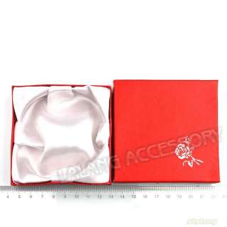 6x Bracelet Gift Display Golden Flower Red Boxes For Packaging 90x90mm 