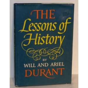  Lessons of History 1ST Edition Will Durant Books