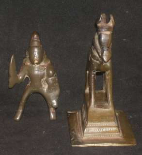 Traditional Indian Bronze Statue Horse God Shiva Rare  