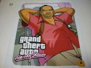 GTA Vice City Stories Poster Map Sony PSP Rockstar game  