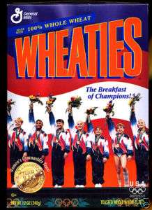 WHEATIES BOX  USA Womens Gymnastics Olympic GOLD 1996 RARE MINT 