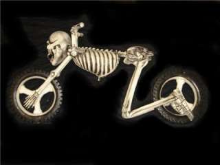 Lifesized Skeleton Motorcycle Halloween Prop   New  