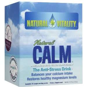  Natural Vitality, Natural Calm plus Magnesium Drink Powder, 30 ct