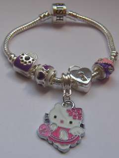 HELLO KITTY/MINNIE MOUSE CHILDRENS/BABIES CHARM BRACELET PINK/BLUE 