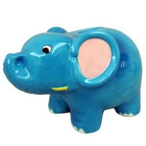 PIGGY BANK ANIMAL BLUE ELEPHANT 