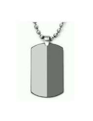 Ukraine Flag Engraved Dogtag Pendant Necklace w/Chain and Giftbox