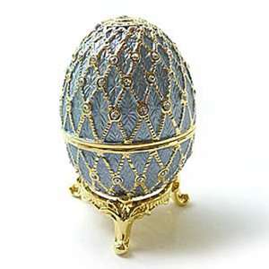   / Lavender Enamel Swarovski Crystal Faberge Style Egg Ke Jewelry