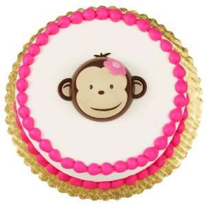  Pink Mod Monkey Cake Topper Party Supplies Toys & Games