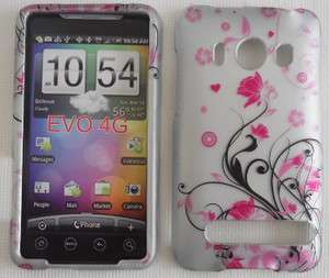 HTC Evo 4G Pink Vines Hard Case Phone Cover New  