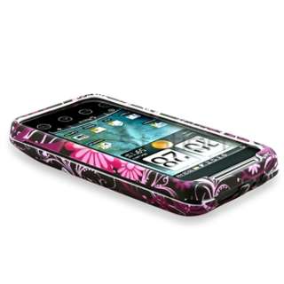 Pink Case+Privacy Film+Car Charger For HTC EVO Shift 4G  