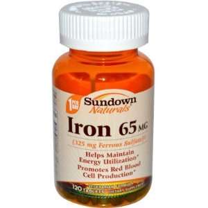   Iron from 325mg Ferrous Sulfate, 120 tablets