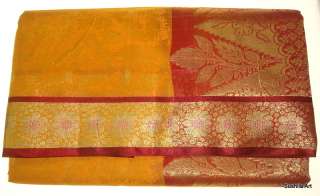   Poly Cotton Printed Sari saree Fabric Indian Handloom Product  