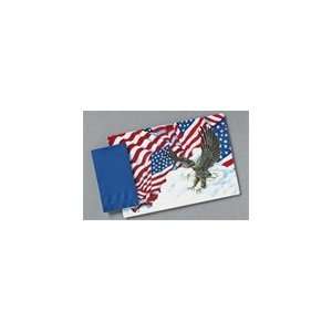  901 FD206 Patriotic Flags Placemat   9 3/4 x 14 inches 