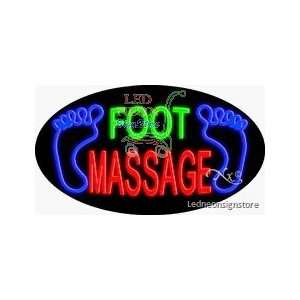 Foot Massage Neon Sign 17 inch tall x 30 inch wide x 3.50 inch wide x 
