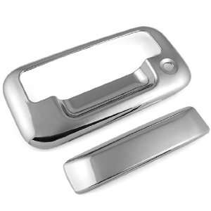 Chrome Tailgate Handle Cover Set with Keyhole for Ford F150 
