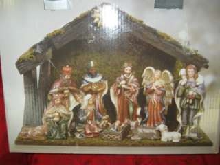 13pcs  COLLECTION HAND PAINTED CRECHE NATIVITY  