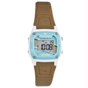  Shark Classic Mid, Turquoise/White, Brown PU Strap Sports 