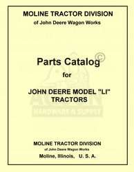 John Deere LI Tractor Parts Manual Catalog JD 1938 1946  