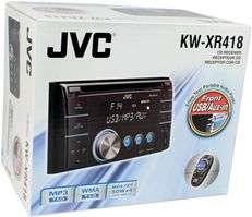JVC KW XR418 DOUBLE DIN CD PLAYER RECEIVER KWXR418 NEW 613815575573 