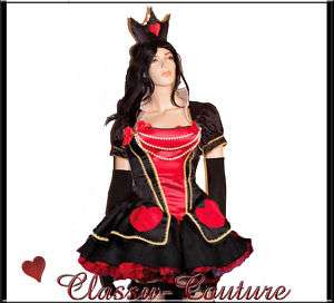 Deluxe Queen of Hearts Fancy Dress Costume Sz   S/M  
