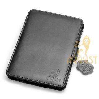 KINDLE 4 BLACK GENUINE LEATHER COVER CASE WITH COMPACT READING LIGHT 