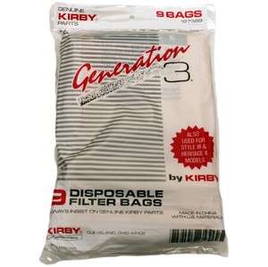   Of 9 Genuine Kirby G3 G4 G5 G6 Sentria vacuum bags & 3 Genuine Belts
