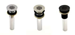 New Bathroom Vessel Sink Bowls Grid Strainer Drain Without Overflow 