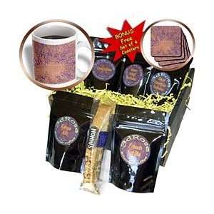   Lavender and Gold Splatters on Peach   Coffee Gift Baskets   Coffee