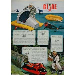1962 Toy Ad GI JOE Space Capsule Scuba Diver Sea Sled   Original Print 