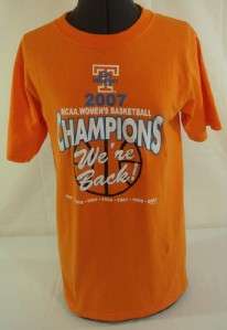 LADY VOLS Basketball 2007 Champs Were Back T Shirt (S)  